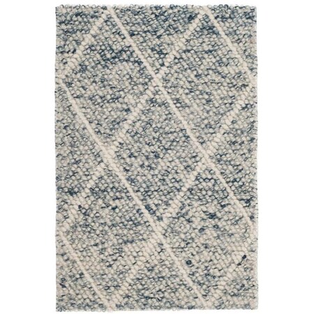 Safavieh 2 x 3 ft. Natural Hand Woven Rug, Accent - Ivory & Blue NAT712B-2